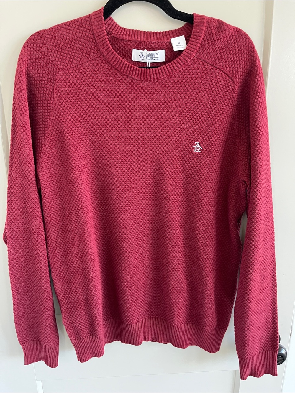 NWT original Penguin Women's Berry Textured Crewneck Sweater mens medium